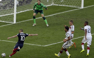 Karim Benzema lors du match entre la France et l'Allemagne le 4 juillet 2014.