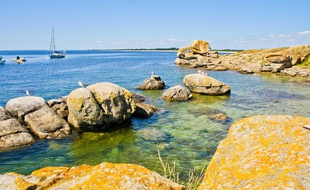 Les rochers de la pointe de Trévignon, à côté de Trégunc (Finistère).