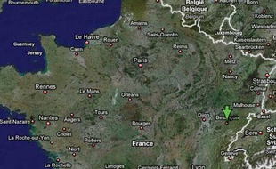 Localisation de Besançon.