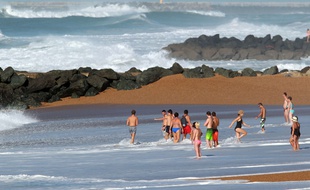 Une plage à Anglet.