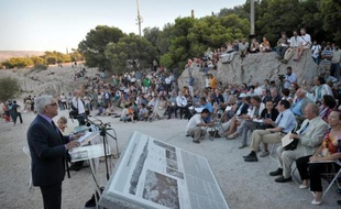 Le public écoute un philosophe lors du 23e congrès mondial de philosophie à Athènes, le 7 août 2013