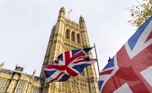 Manifestation près du parlement britannique