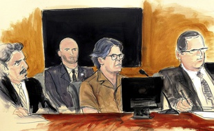 Keith Raniere devant la justice, le 13 avril 2018 pour son rôle au sein de la secte sexuelle Nxivm.