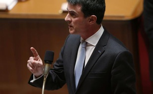 Le Premier ministre Manuel Valls à l'Assemblée Nationale, le 26 janvier 2016