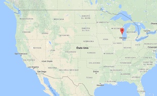 Carte de localisation de Milwaukee aux Etats-Unis.