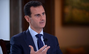 Une photo fournie par l'agence de presse syrienne (SANA) du président syrien Bachar al-Assad, le 14 juillet 2016 à Damas