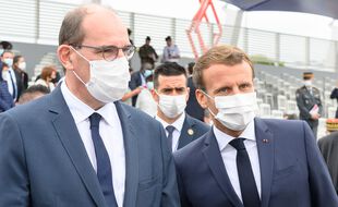 Emmanuel Macron et Jean Castex à Paris le 14 juillet 2020.
