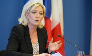 Marine Le Pen, présidente du Front national, le 24 mars 2014 à Nanterre.