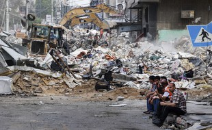 Des ruines à Gaza, après les bombardements de l'armée Israélienne
