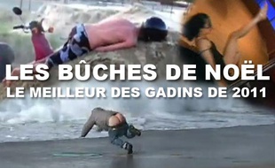 Capture d'écran du zapping des vidéos de chutes de l'année 2011.
