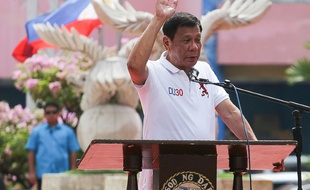 Le nouveau président des Philippines Rodrigo Duterte à Davao aux Philippines, le 27 juin 2016