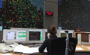 Le centre de dispatching de RTE à Lambersart, près de Lille, dans le Nord.