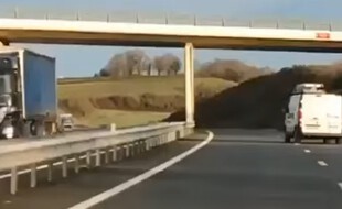 Le fourgon qui a semé la zizanie le 26 janvier 2021 sur l'autoroute A20.