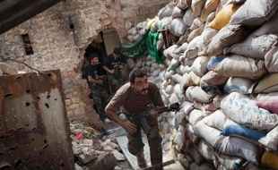 Un rebelle syrien, le 18 septembre 2013 à Alep