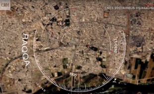 La ville de l'Etat Islamique Raqqa vue par satellite