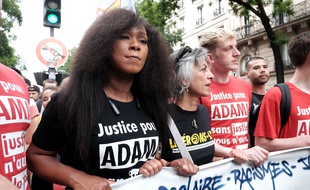 Assa Traoré, sœur d'Adama, lors d'une manifestation à Paris en juin 2020 (illustration)