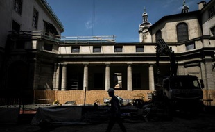 Le chantier de rénovation de l'Hôtel Dieu, à Lyon, le 7 juin 2016
