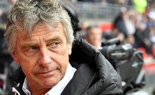 Christian Gourcuff lors de Stade Rennais-Montpellier, le 7 mai 2017.