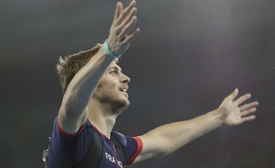 Christophe Lemaitre après sa médaille sur le 200m, à Rio en 2016