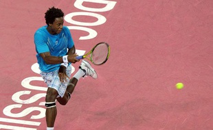 Gael Monfils lors du tournoi de Montpellier, le 30 octobre 2010