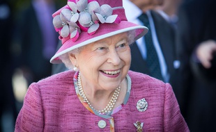 La reine Elizabeth lors d'une visite officielle en juillet. Elle a fêté ses 91 ans en juin.