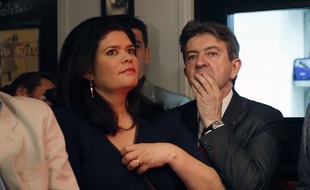 Raquel Garrido et Jean-Luc Mélenchon en mai 2014.