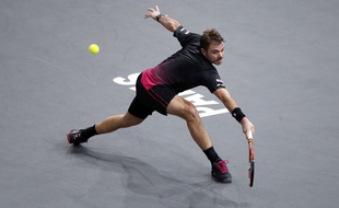 Stanislas Wawrinka contre Rafael Nadal le 6 novembre 2015.