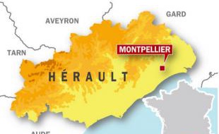 Carte de situation de Montpellier.