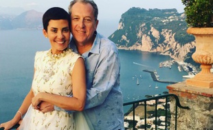 Cristina Cordula et son époux, Frédéric Cassin à Capri le 7 juin 2016.