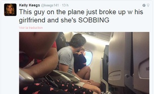 Une rupture amoureuse a été live-tweetée dans un avion aux Etats-Unis, passionnant des milliers d'internautes.