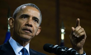 Le président américain Barack Obama prononce un discours à Hanovre, le 25 avril 2016