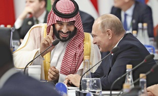 Mohammed ben Salmane et Vladimir Poutine au G20 de Buenos Aires, le 30 novembre 2018.