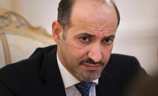 Le chef de l'opposition syrienne Ahmad Jarba, à Moscou le 4 février 2014