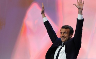 Emmanuel Macron, dimanche 23 avril, après les résultats du 1er tour.