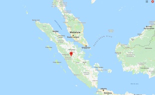 Vue de l'île de Sumatra en Indonésie