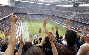 Les supporters de l'Inter Milan, le 9 mai 2010 au stade San Siro.