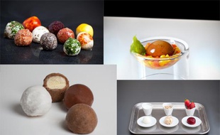 Wikifromage, Wikigaspacho, Wikiglace et Wikiyoghourt, les emballages comestibles inventés par David Edwards.