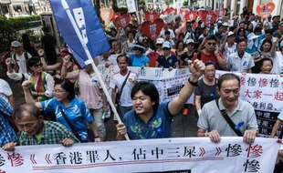 Manifestation prodémocratie dans le district Mong Kok à Hong Kong le 12 octobre 2014