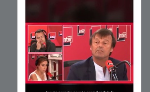 Nicolas Hulot interrogé sur France Inter le 28 août 2018.