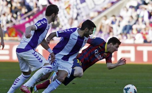 L'attaquant du FC Barcelone Lionel Messi, le 8 mars 2014 à Valladolid.