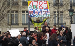 Des manifestations contre la corruption étaient organisées dans 40 villes françaises, dont ici à Paris, place de la République.