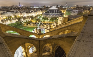 La vue depuis l'église Saint-Eustache dans le 1er arrondissement de Paris.