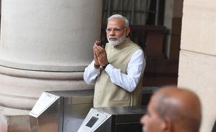 Le Premier ministre indien Narendra Modi le jour du vote pour élire le prochain président du pays