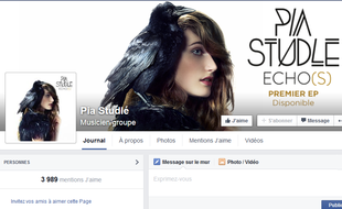 Capture d'écran de la page Facebook de Pia Studlé