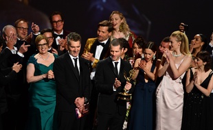 Toute l'équipe de «Game of Thrones», qui a remporté l'Emmy de la meilleure série dramatique, le 22 septembre 2019.