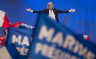 Marine Le Pen, le 26/02/2017 à Saint-Herblain près de Nantes. SEBASTIEN SALOM-GOMIS