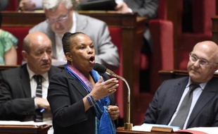 La Garde des Sceaux Christiane Taubira à l'Assemblée nationale le 11 juin 2014