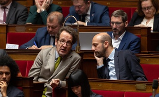 Gilles Le Gendre, président du groupe LREM à l'Assemblée, et Stanislas Guerini, le 27 novembre 2018 à l'Assemblée.