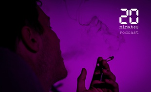 Illustration d'un homme fumant un joint