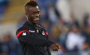Mario Balotelli lors de Lazio Rome-Nice en Ligue Europa, le 2 novembre 2017.